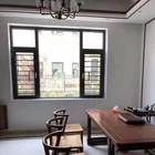 bronze burglar proof black aluminum fixed mesh window with net and sub frame