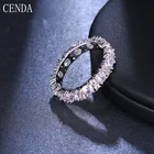 Zirconia Ring Wedding Personality Round With Geometry Zirconia Stones Charming Ring Wedding Party Gift Bague