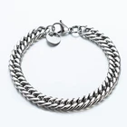 wholesale men jewelry stainless steel high quality snake cuban link chain bracelet