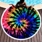 Printed Towel Custom Printed Round Microfiber Suede Custom Made Quick Dry Beach Towel Logo