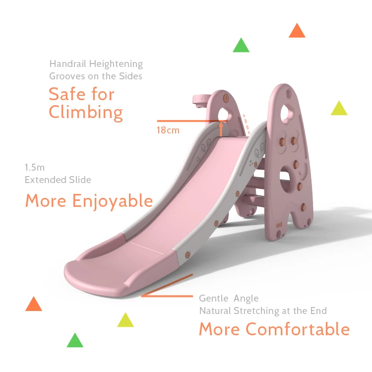 ABST Wholesale baby playground equipment play set folding plastic indoor kids slide and swing