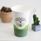 Custom printing disposable single wall paper coffee cups