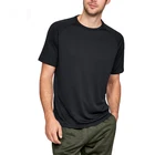 Guangzhou factory OEM service combed cotton material navy custom silk screen bulk t shirt printing