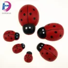 One-Stop Service Wood Crafts High Quality Wood Material Wood Crafts Red Ladybug
