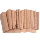 Ready to ship cork material synthetic PU leather sheet natural cork fabric for note book yoga mat