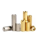 Special hex long pipe connecting coupling nut m5 x 50