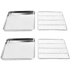 Stainless Steel Cookie Sheets Baking Pan with Cooling Rack