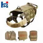 Tactical Military Service Adjustable Big Pet Dog Vest Equipment No Pulling Buckle Training Dog Harness