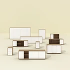 Home Office High Quality Combination Swing Door Storage Wooden Filing Cabinet