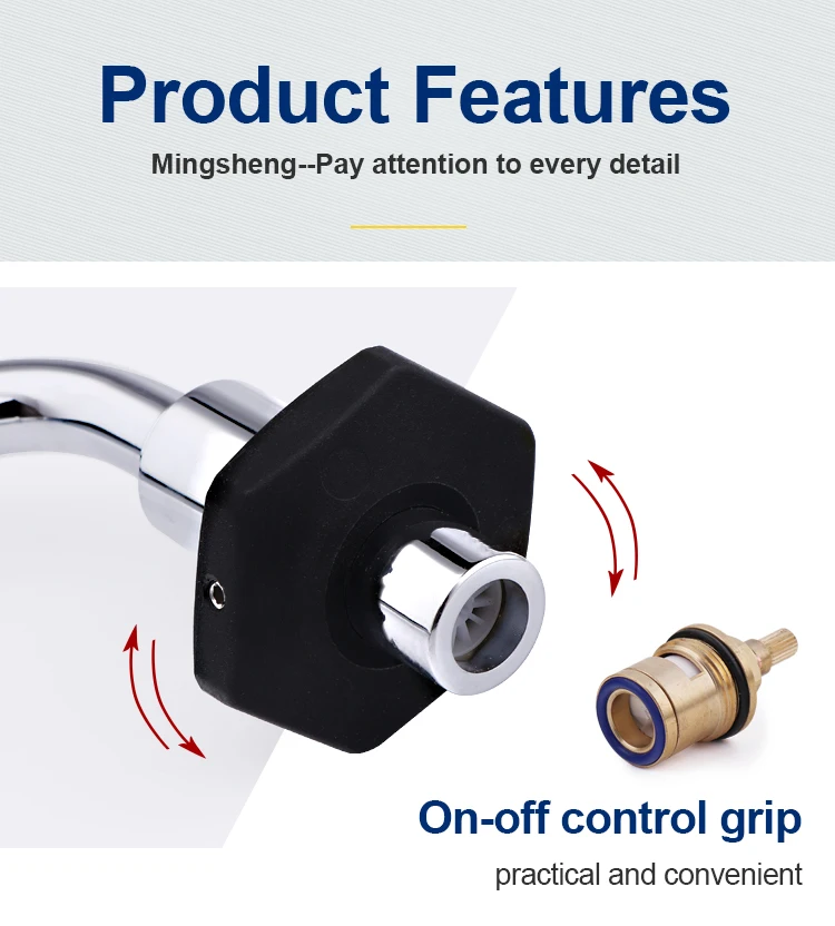 Deck Mount Single Handle Control  Kitchen Pot Filler Faucet with Movable Spout