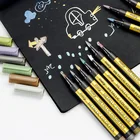 10 color Exquisite good feel felt tip erasable metallic silver marker pens permanent