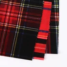 good selling custom plaid rib knitted fabric with screen print