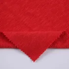 new design red C/T slub french cloth terry cloth fabric knitted
