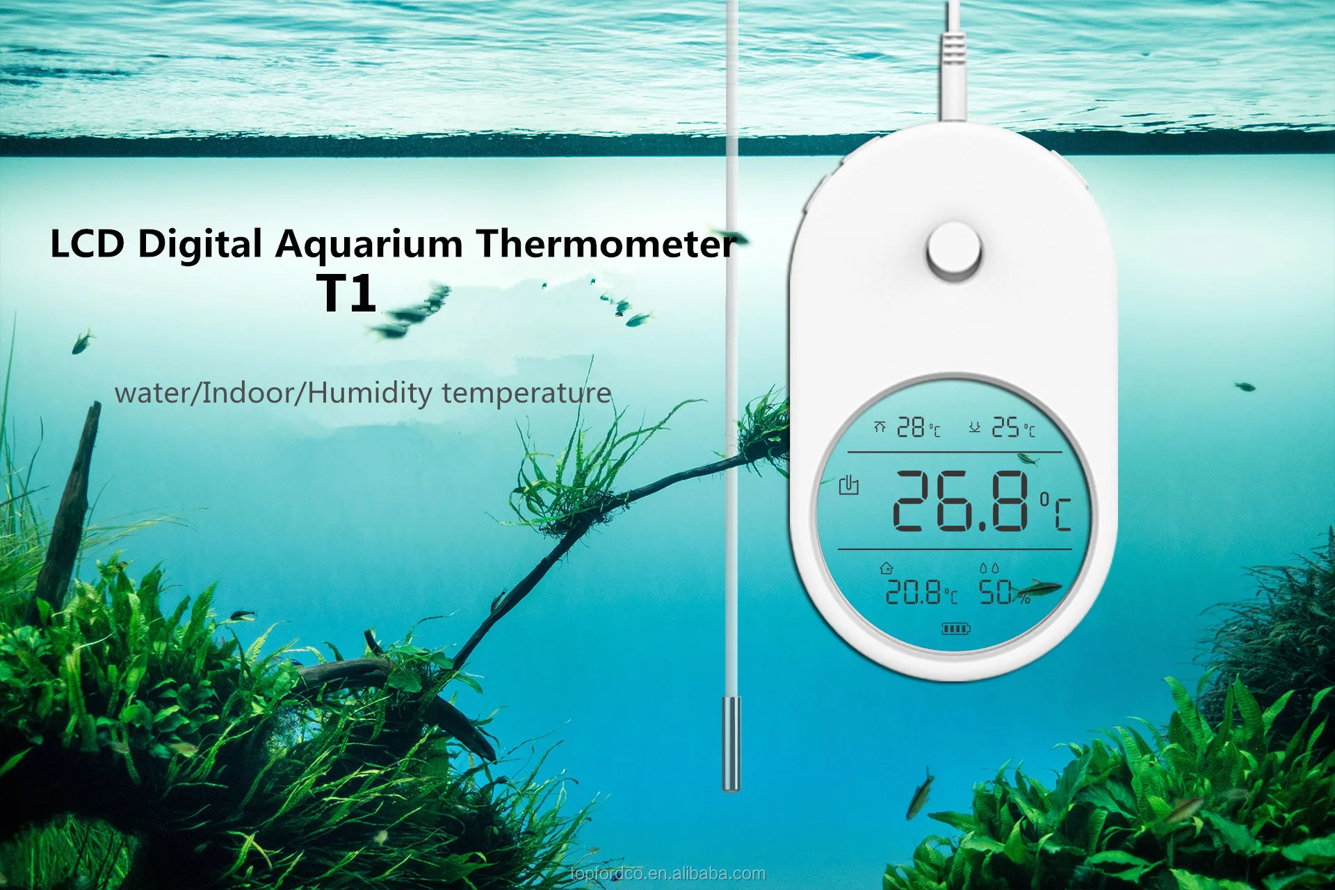 New Aquarium Accessory T1 Fish Tank Thermometer Lcd Digital Aquarium