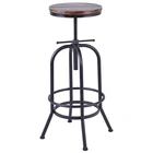 360 degree swivel vintage industrial black base design commercial bar stool