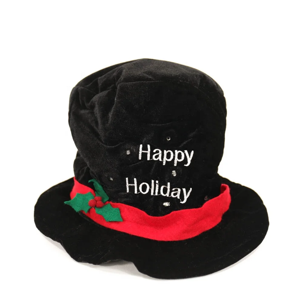 black santa cap