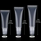empty cosmetic plastic squeeze tube packaging customizable materials lip gloss gel container clear square plastic tube
