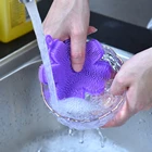 Silicone wash bowl brush multi-functional dishwashing scrub brush pot fruit cleaning up the kitchen cleaning tools