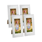 Decorative rectangle hanging first year baby decoration photo wooden frame