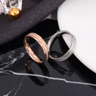Ring New Women Fashion Jewelry Steel Ring Stainless Steel Engagement Rose Gold Silver Color Ring Blanks