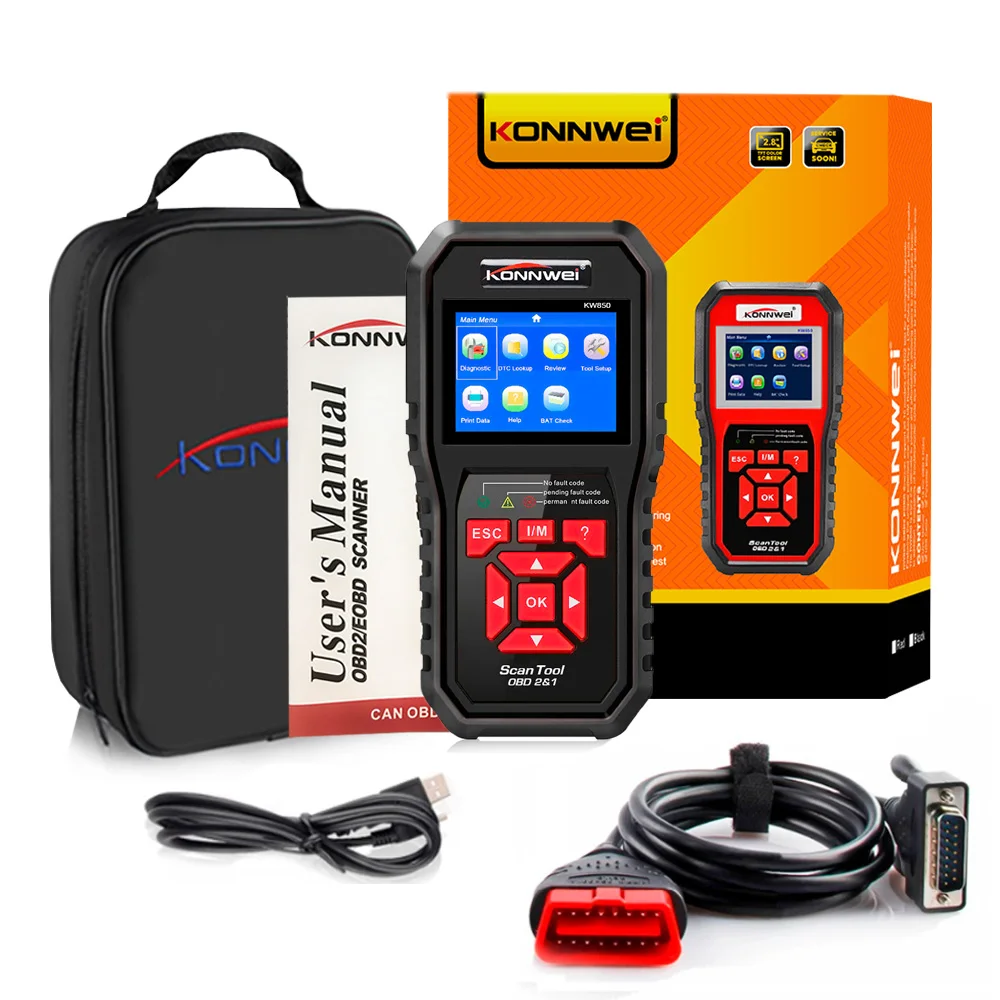 Konnwei Kw Obd Scanner Auto Diagnostic Tool Full Obd Mode Multi