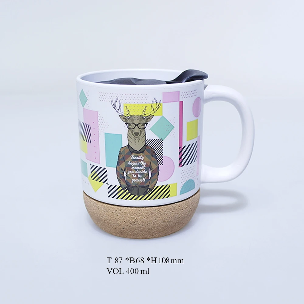 15 oz coffee mug tea mugs with insulated cork and