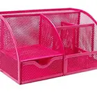 metal mesh school office desk storage organizer set accessories