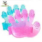 Dog Glove Massage Tool Pet Grooming Glove Pet Hand Palm Soft Rubber Plastic Gentle Brush Glove