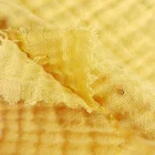 Gauze Fabric For Gauze Fabric Cotton Gauze With Dew Drop Dyed Crepe Fabric For European For Women Clothing Material