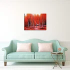 Red Tree Forest Art Canvas Oil painting For Home Wall Decor