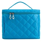 Bag Train Toiletry Bag Portable Train Case Quilted Cosmetic Pouch Large Make Up Organizer Box