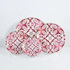 Manufacturer Wholesale tableware fine bone china red white luxury dinner set for wedding and event