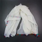 High quality water soluble wool kerchief color embellished fashion shawl scarf