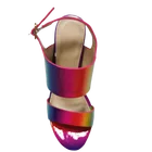 China new arrival high heel thick heel fashion woman leather shoes leather