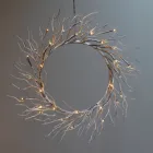 China Holiday Led Decoration China Hairui 18 Inch Mini Snow-covered Decorative LED Holiday Wreath Light
