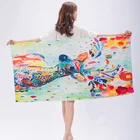 Recycled beach towel double-sided printing waffle beach towel Microfiber travel sports custom beach