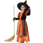 Kids Cosplay Halloween Costume Fancy Cloak , Witch Hat Bag for Children Girl Cosplay Costume