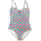 lady thong print nylon polyester fabric one piece swimwear plus size woman