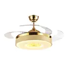 Simple Modern AC DC Electric decorative living room fancy ceiling light with fan ceiling fan with light "110v"