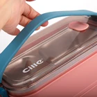 Cille 1.6L Stainless Steel Bento Box 2 Layer Insulated Lunch Box Plastic Food Container Hot Lunch Box