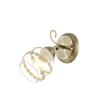 Modern Wall Light Professional Design Iron Metal Glass Green Patina Wall Light For Sale