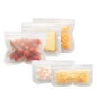 Reusable Zip Freezer Bags Preservation Silicone Seal Food Storage Bag
