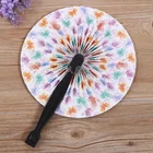 Fan Paper Fans Fanfan High Quality Plastic Colorful Hand Fan Circle Decoration Party Fan Paper Custom Fans