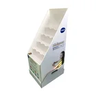 Pos cardboard counter display 3 tier beverage retail floor pop up totem