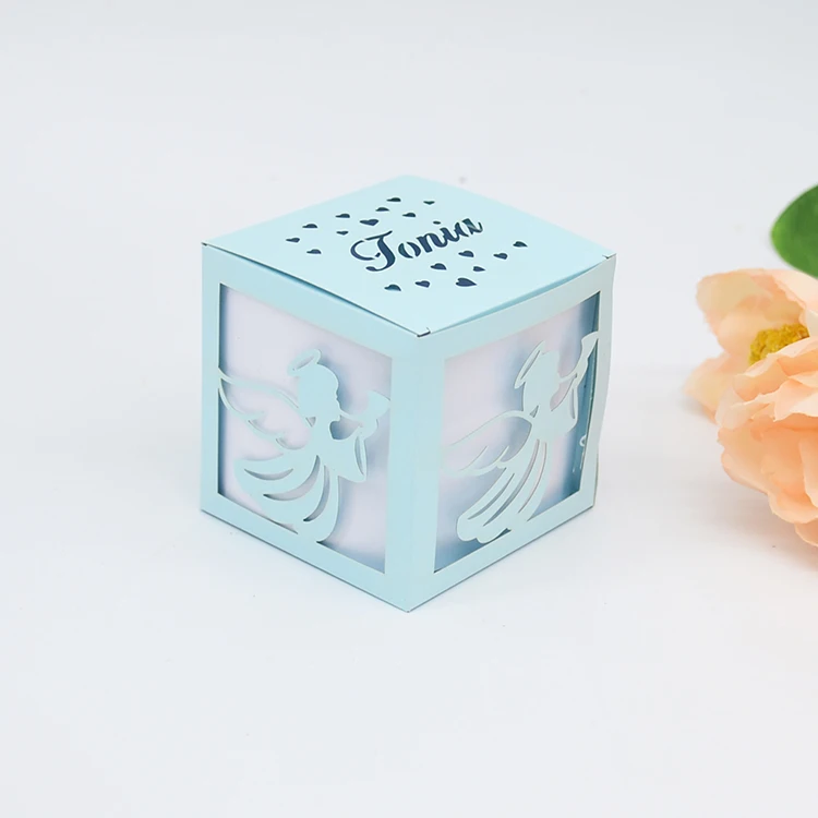 party favors laser cut custom name baby shower gifts boxes