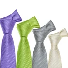 Wholesale Hot Sale Solid Color Striped Silk Tie Set for Men