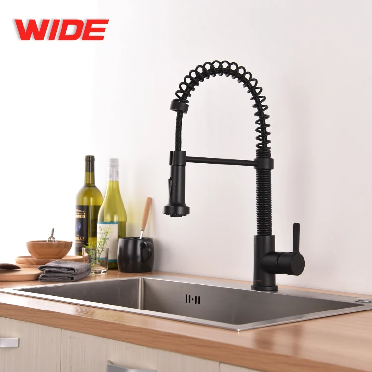 black kitchen tap