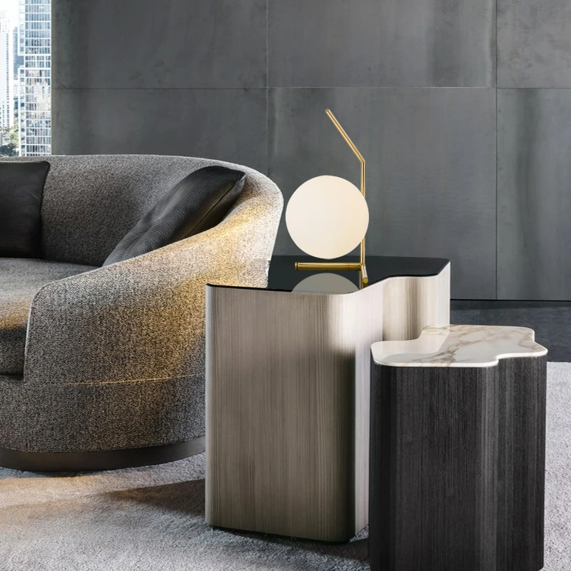 Modern home decor desk lamp gold glass ball muti color simple table light