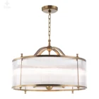 American Style Classic 6 light Antique Brass K9 Crystal Pendant Lamp