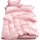 G&D Wholesale 100% Cotton 4 Piece Plain Dyed Bed Sheet Set Bedding Set